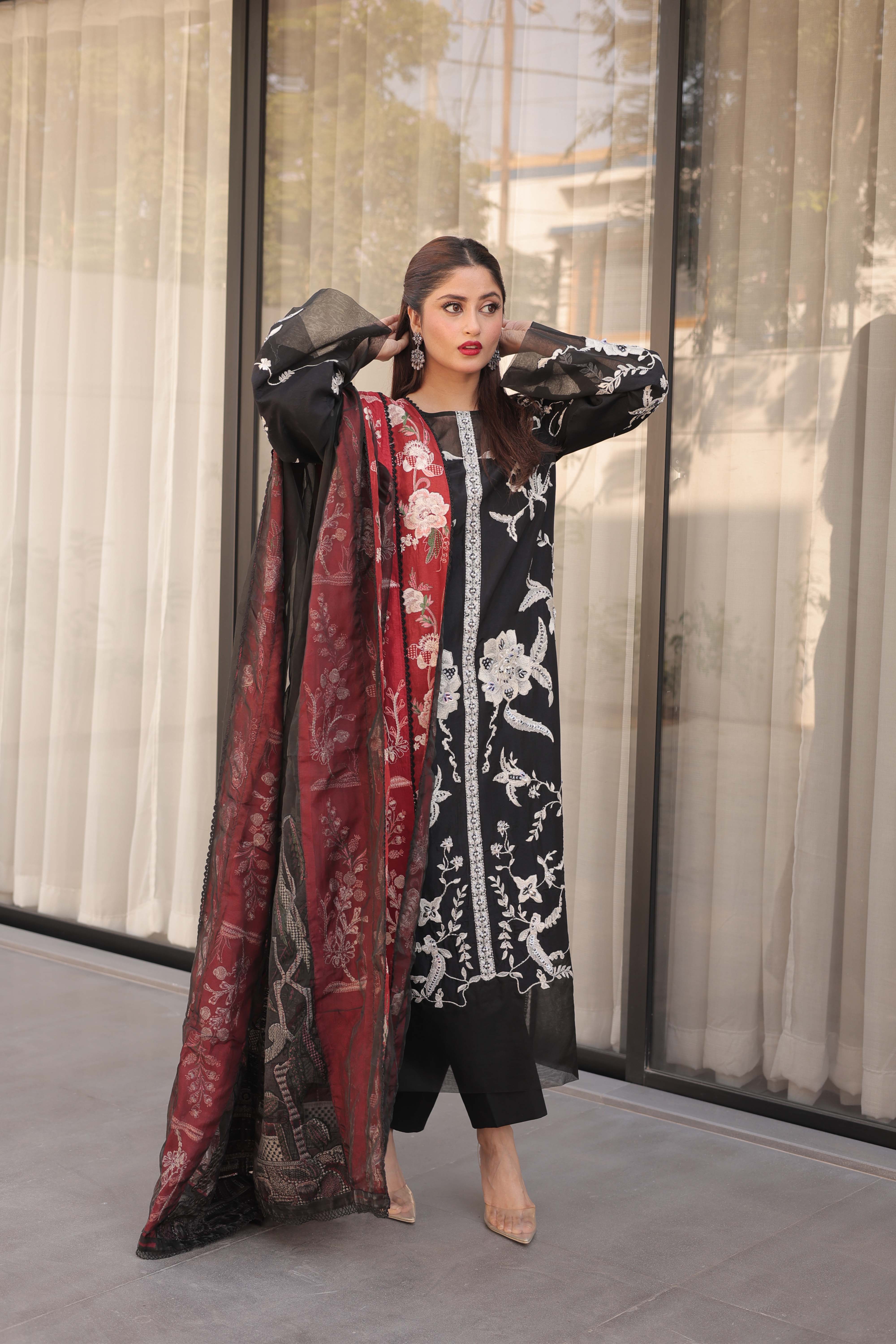 white christmas dresses Sajal Aly