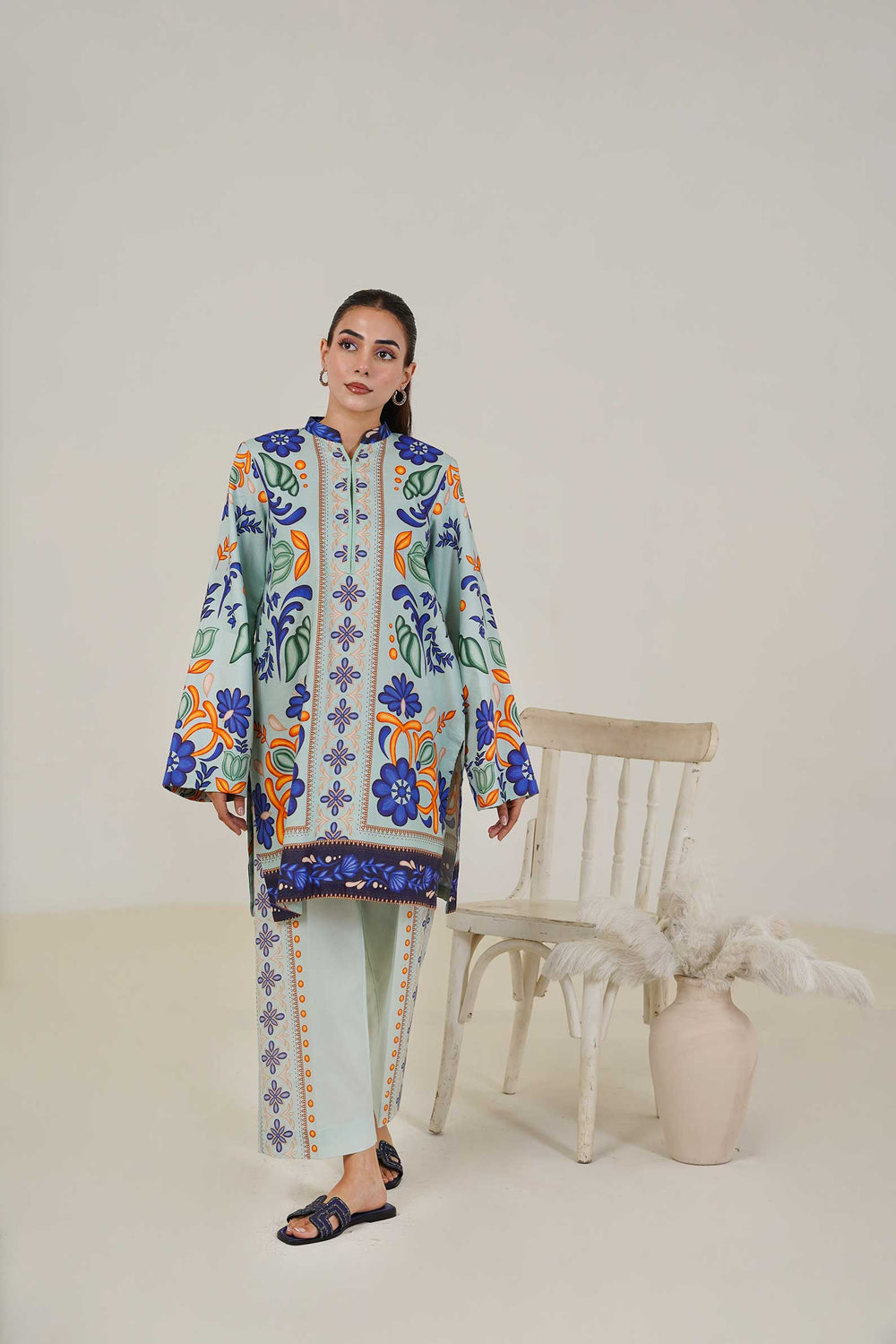 Lawn Co Ord Set D-2