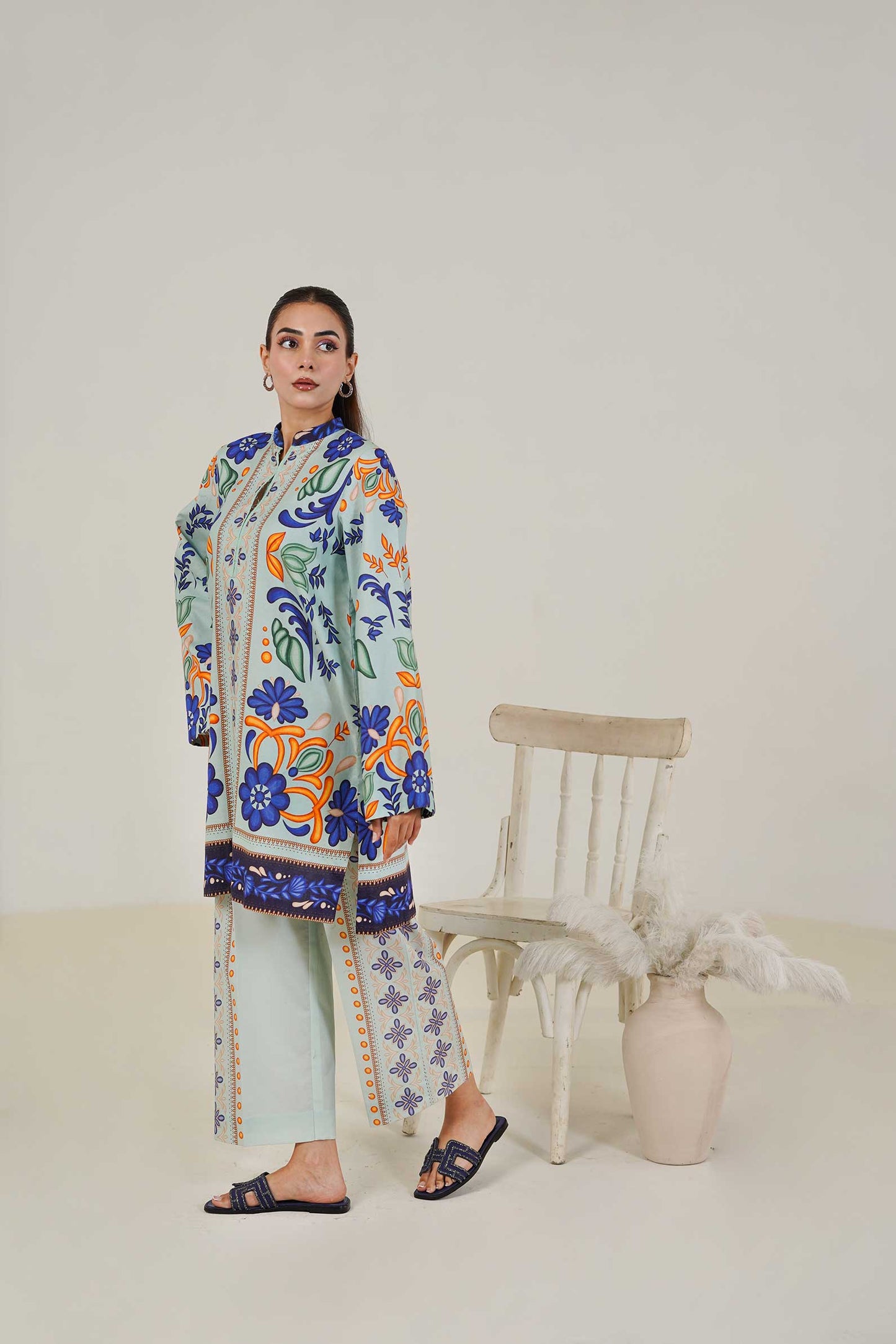 
                  
                    Lawn Co Ord Set D-2
                  
                