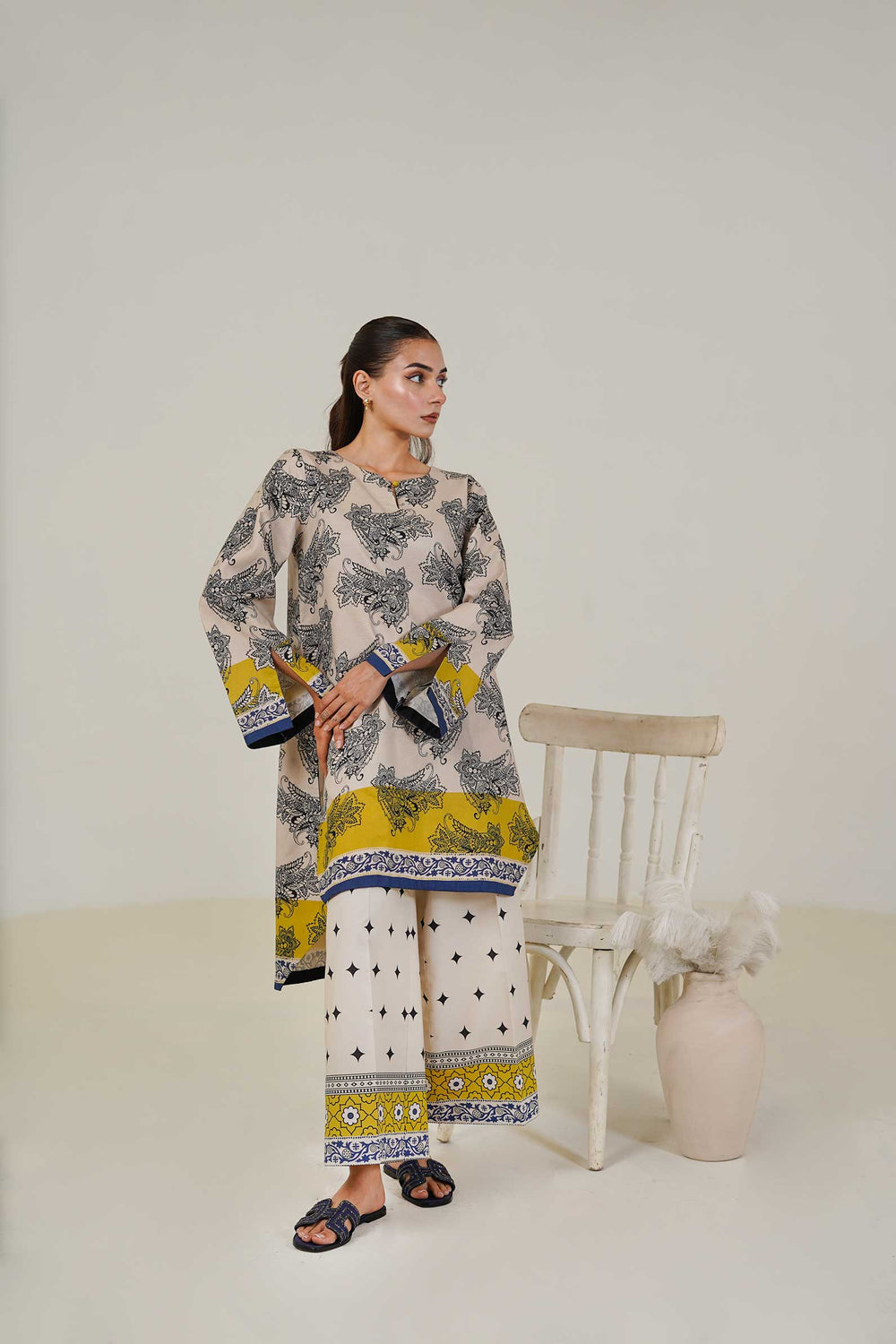 Lawn Co Ord Set D-3